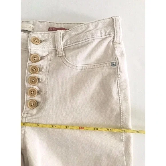 Anthropologie | Pilcro High Rise Skinny Womens Size 26 Beige Tan Corduroy Pants - Picture 7 of 12